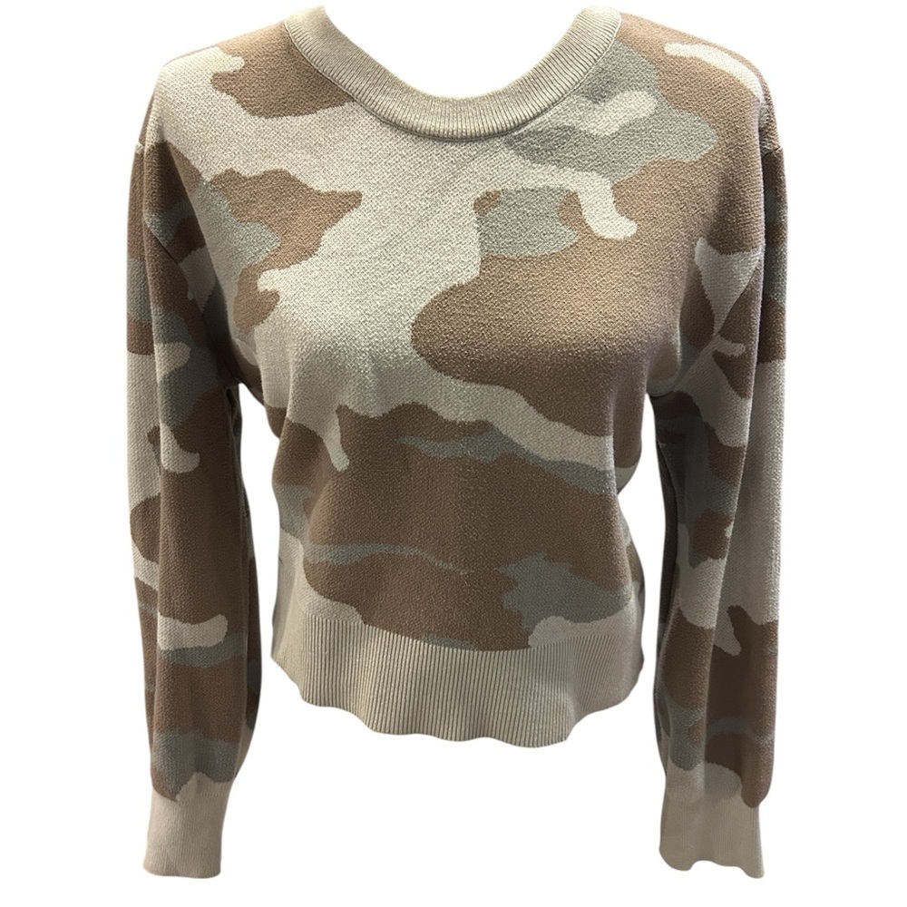 DKNY Camo Cropped Sweater